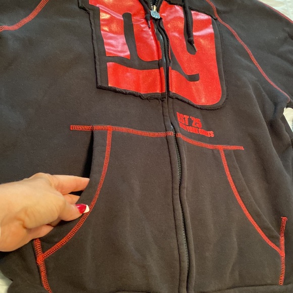 Vintage NY Giants NFL Pro Line Full Zip Hoodie | Size M - Picture 3 of 12